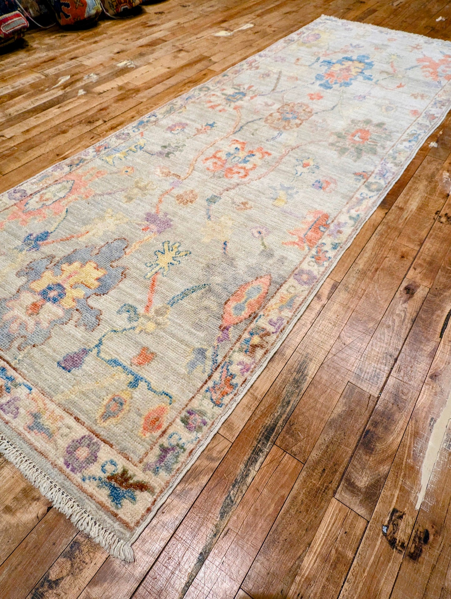 Pakistani Oushak hand-knotted Runner Rug 2'10x7'10