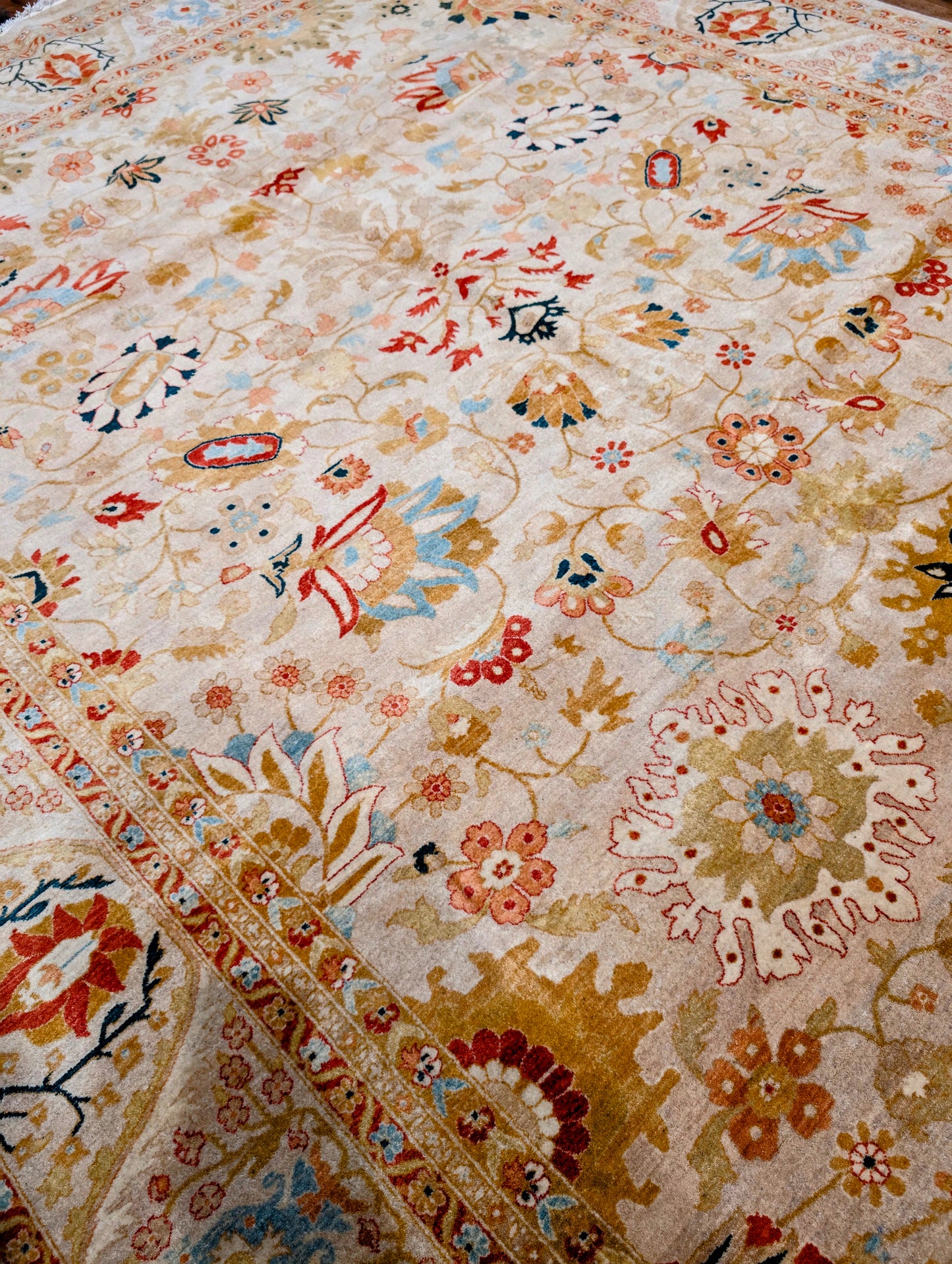 Pakistani Mogul hand-knotted 10x8 Rug 80% wool, 20% cotton