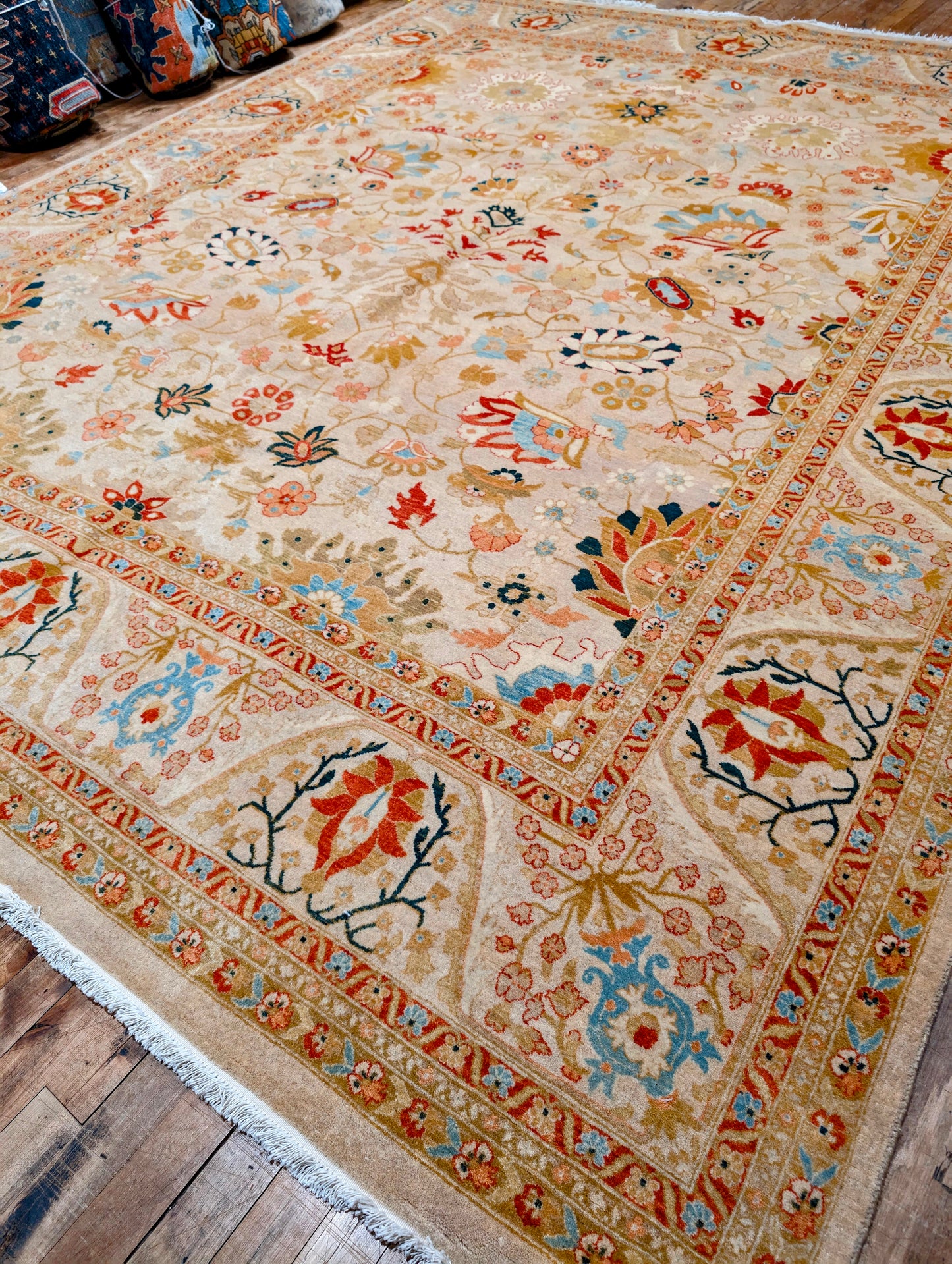 Pakistani Mogul hand-knotted 10x8 Rug 80% wool, 20% cotton