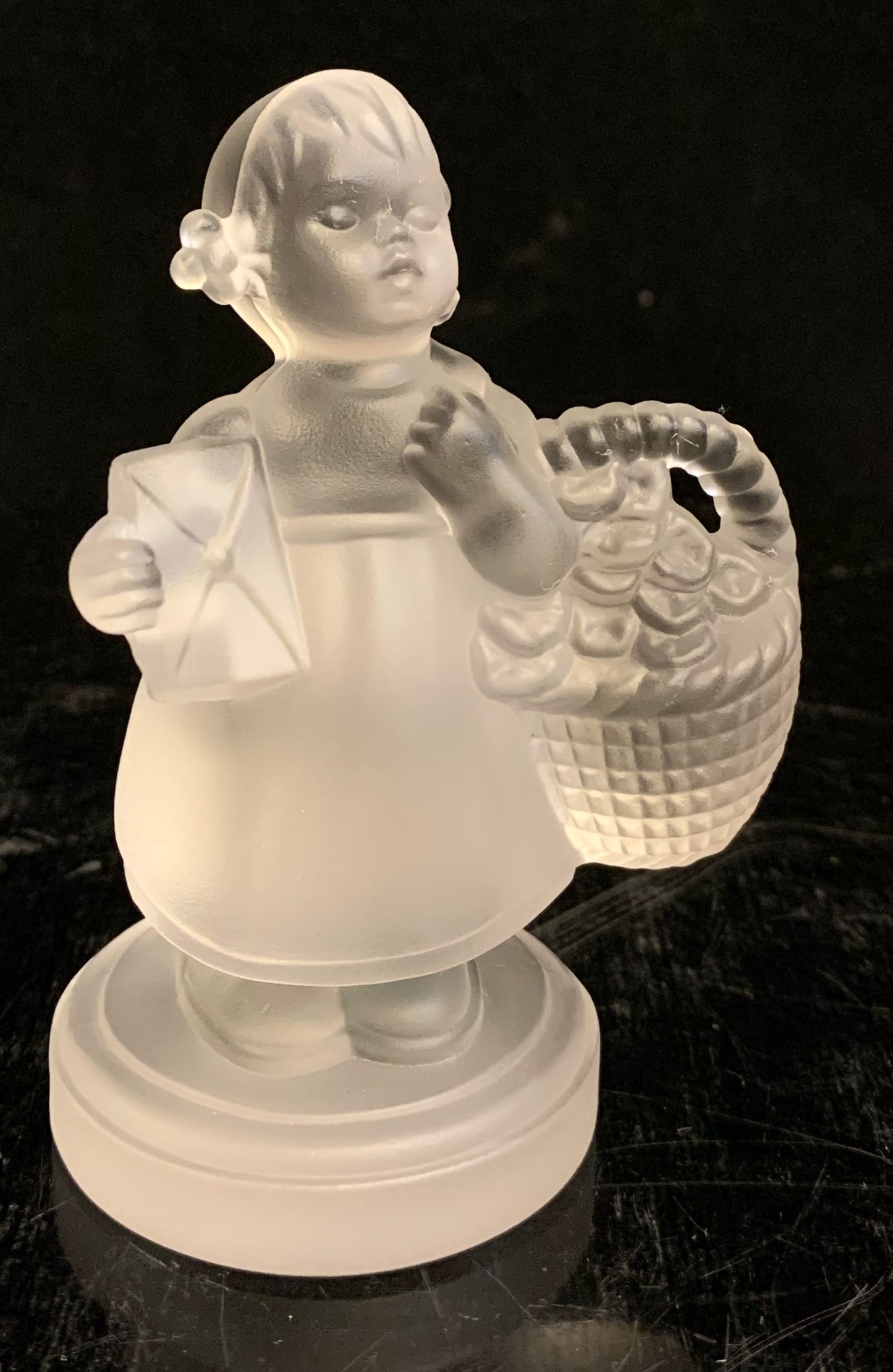 Hummel Crystal Meditation Girl with Flower Basket