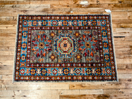 Pakistani Kazak hand-knotted 2.5x4 Rug