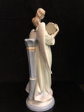 Lladro Angel with Tambourine Candleholder