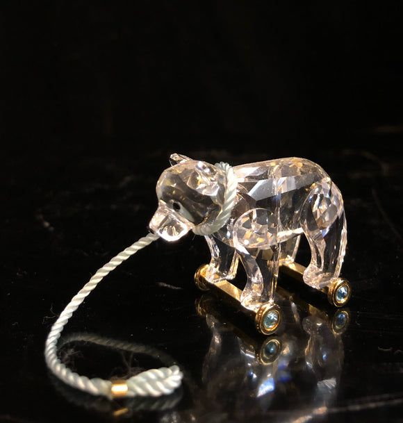 Swarovski Teddy Bear on Wheels