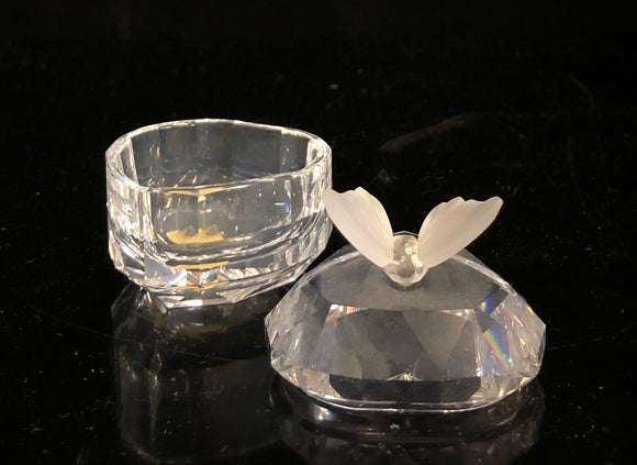 Swarovski Heart with Butterfly Treasure Box
