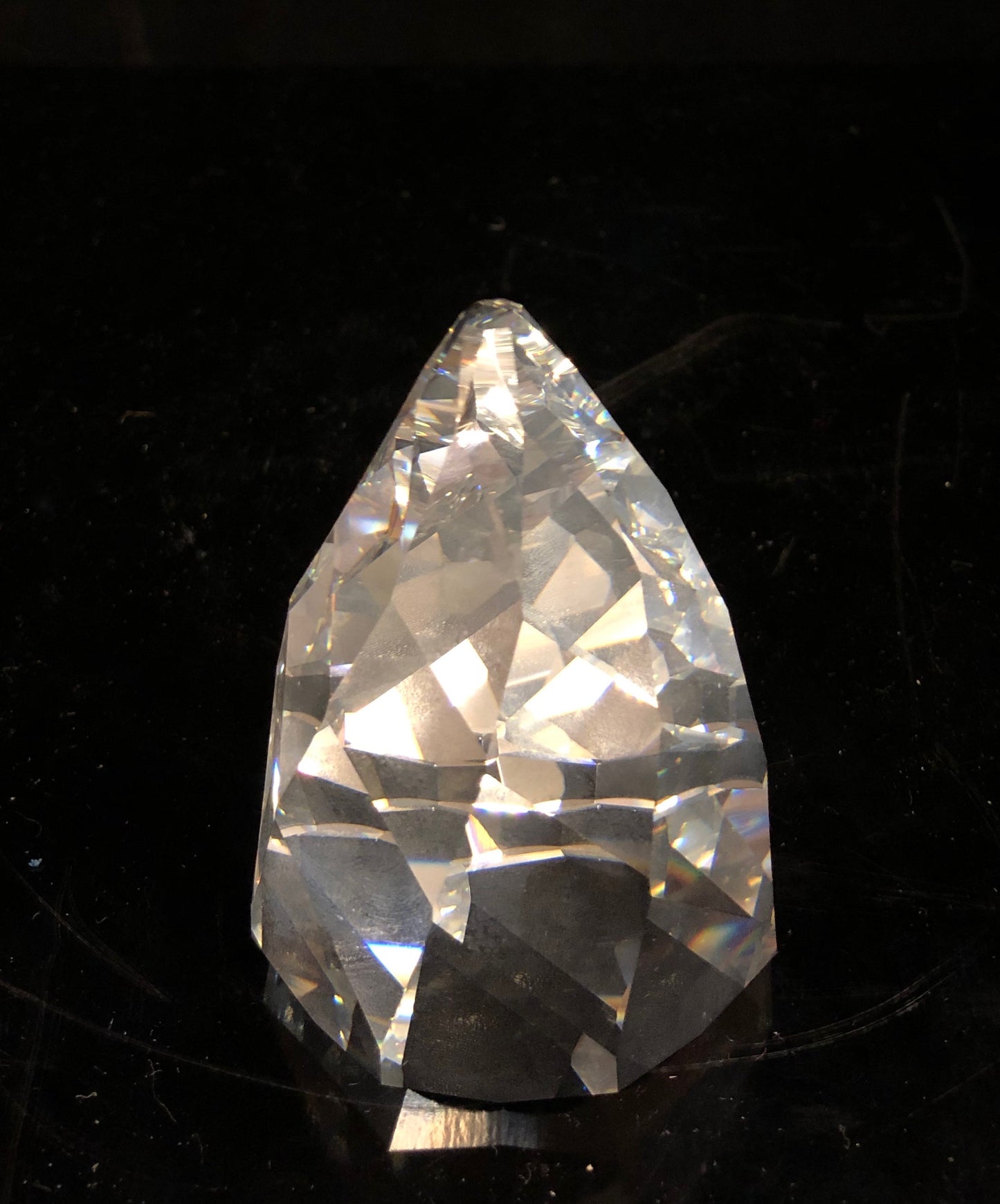 Swarovski Crystal Cone Paperweight Crystal Cal