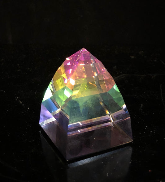 Swarovski Small Pyramid Paperweight Vitrail Light