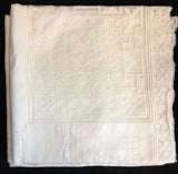 Army Navy Hand-Embroidered Linen Tablecloth 7-Piece Set