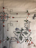 Hand-Embroidered Cotton Tablecloth 7-Piece Set