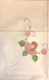 Brown Flowers Hand-Applique Easy Care Tablecloth Set