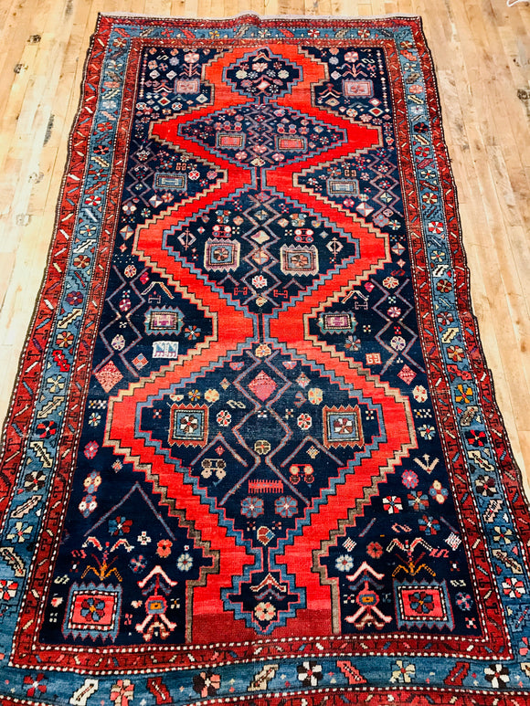 Antique Hand-Knotted Persian Kazak