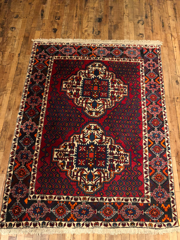 Hand-Knotted Persian Afshar