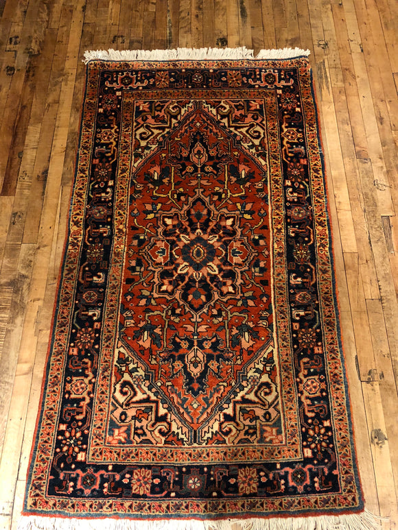 Hand-Knotted Persian Heriz