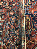 Antique Hand-Knotted Persian Heriz
