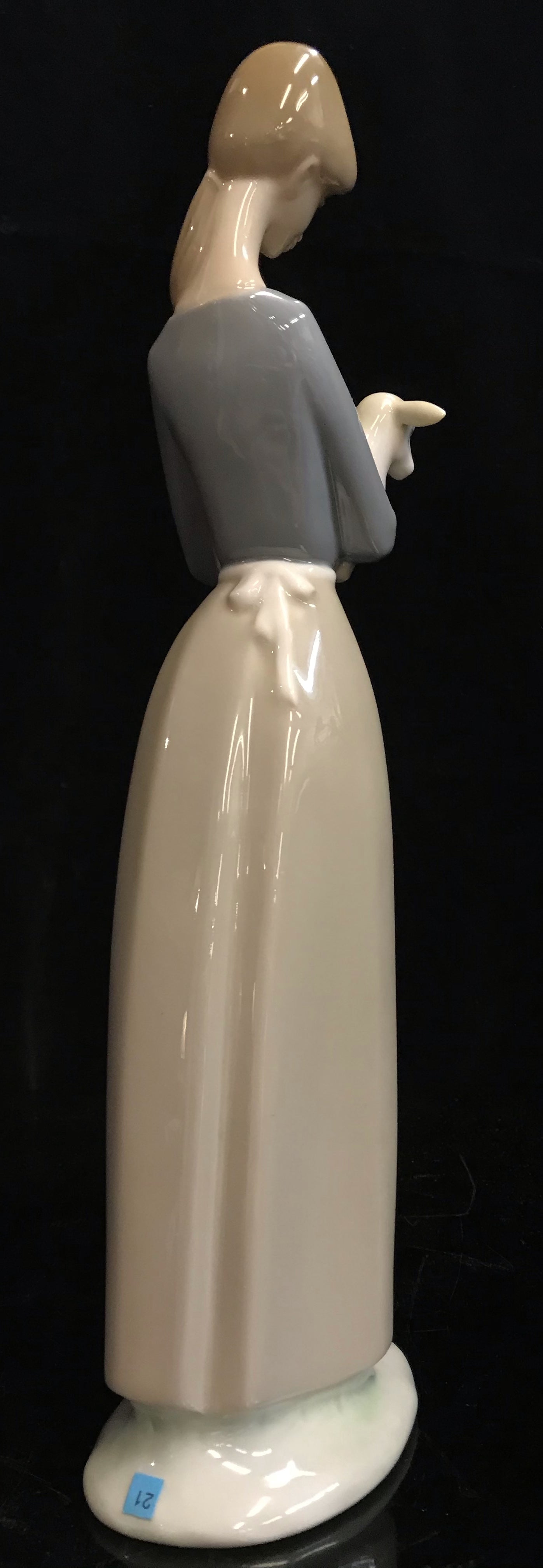 Lladro Girl Holding Lamb
