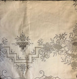 Hand-Embroidered Linen Tablecloth Set