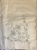 Hand-Embroidered Cotton Tablecloth Set