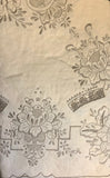 Vase Pattern Hand-Embroidered Linen Tablecloth Set