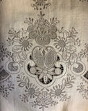 Hand-Embroidered Linen Tablecloth Set