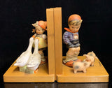 Hummel Goose Girl and Farm Boy Bookends
