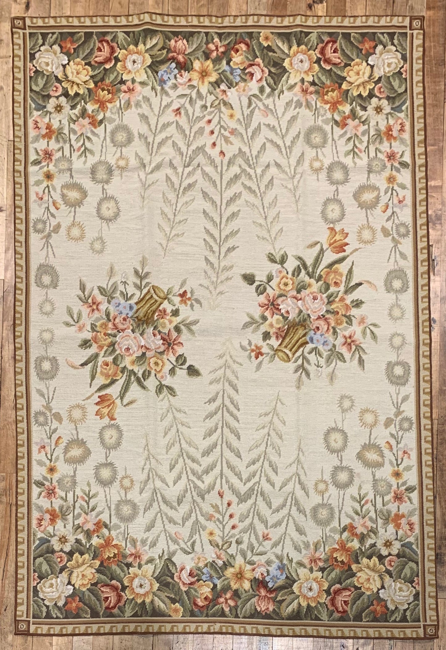 Chinese Floral Needlepoint