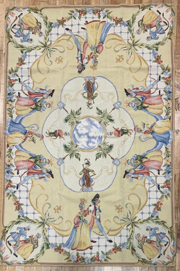 Chinese Monkey Masquerade Needlepoint