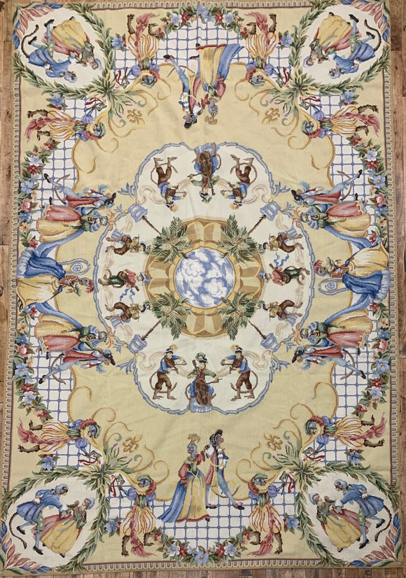 Chinese Monkey Masquerade Needlepoint