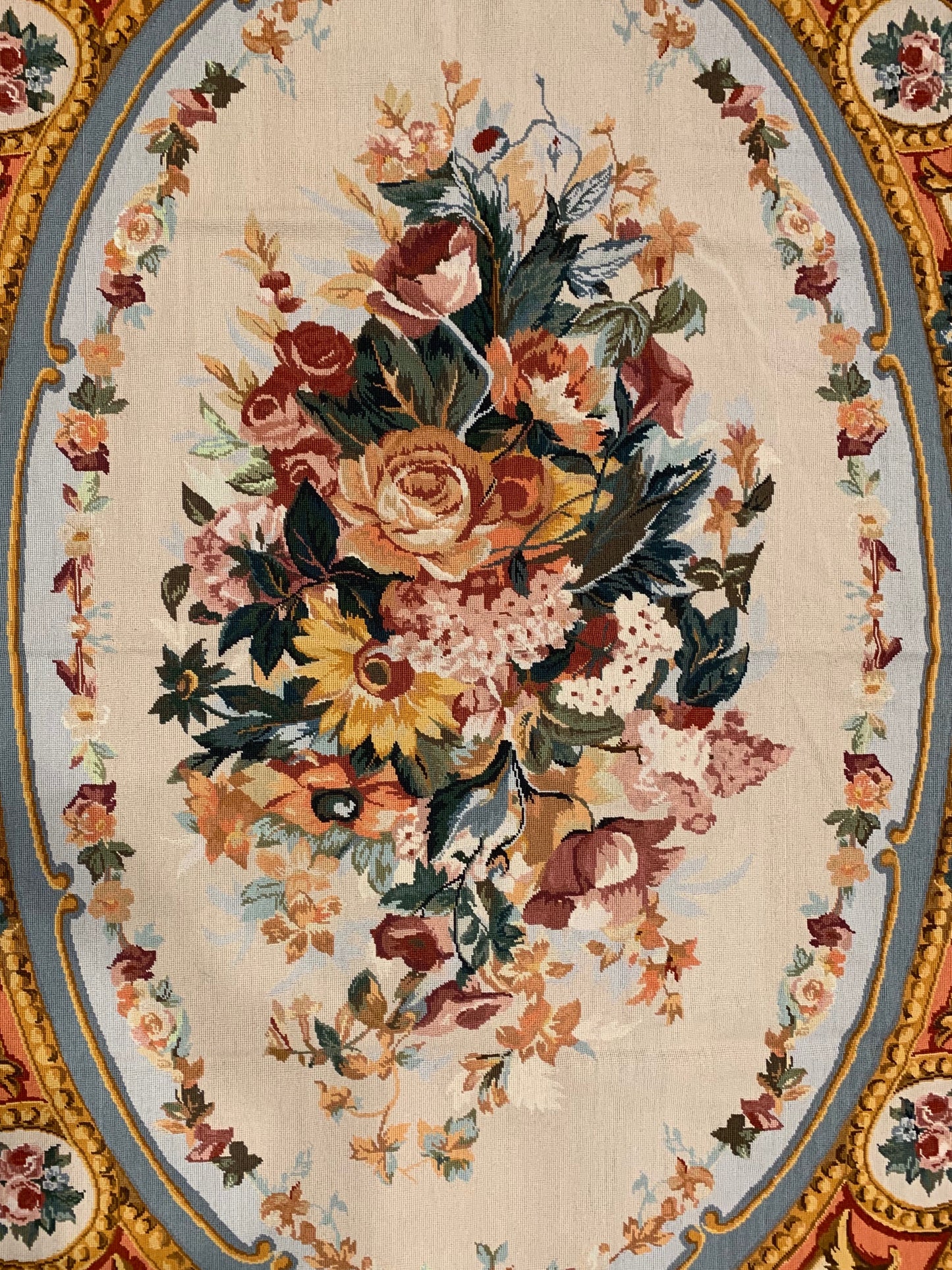 Chinese Floral Needlepoint